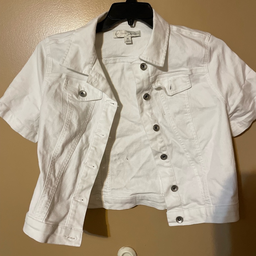 White Faded Glory Jean Jacket